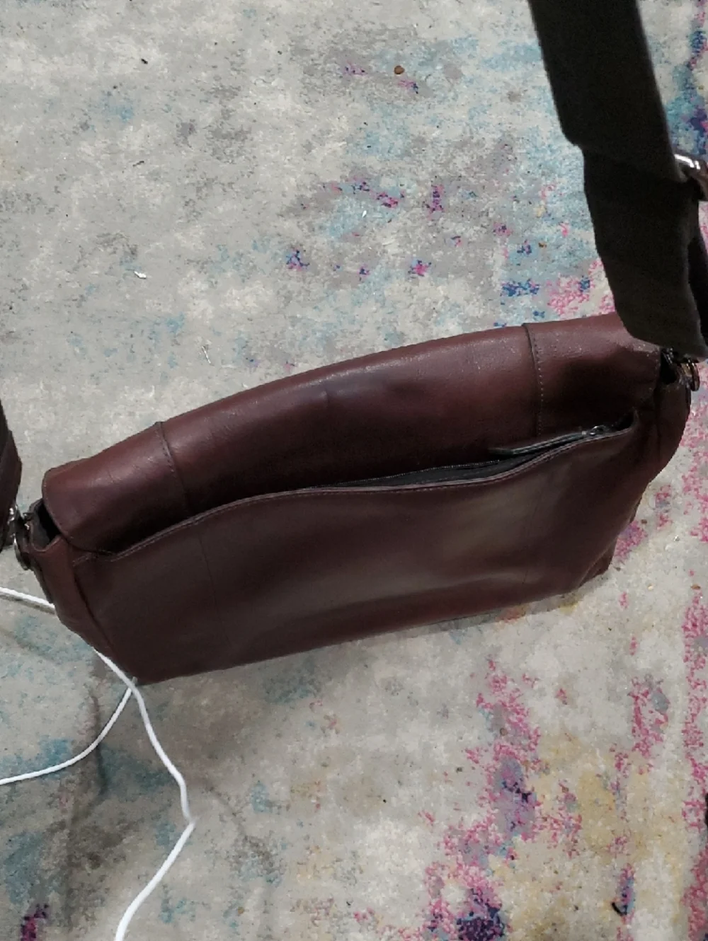 Fossil Mens Brown Leather Messenger Breif Bag In Brown